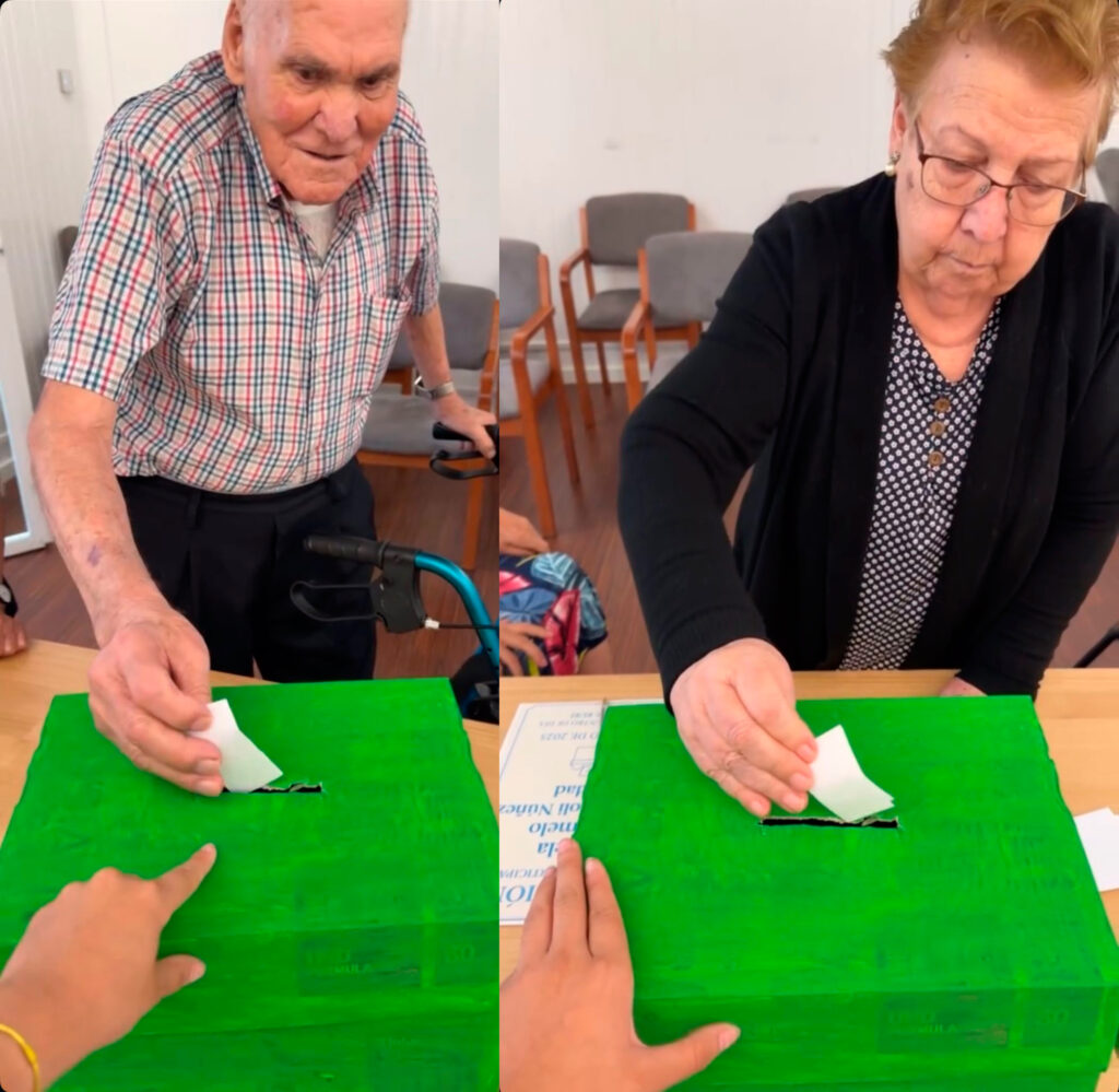 Els usuaris del centre: Patrocinio i Lucrecia.